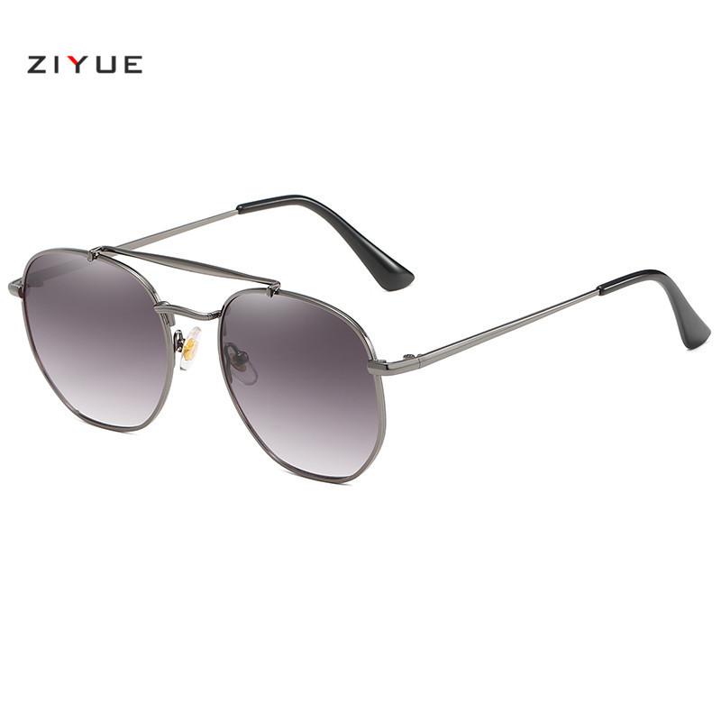 New metal double beam sunglasses, men's and women's sunglasses, European and American trend fashion sunglasses