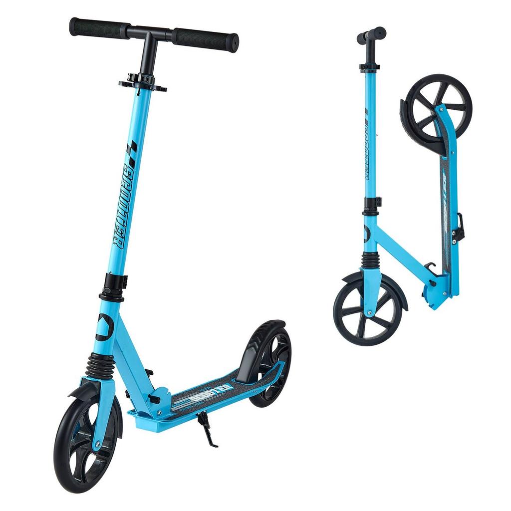 Kick Scooter for Kids Ages 8+, Teens & Adults, 2-Wheel Toddler Scooter with Adjustable Height Handlebar, Wide Anti-Slip Deck, Foldable Lightweight for
