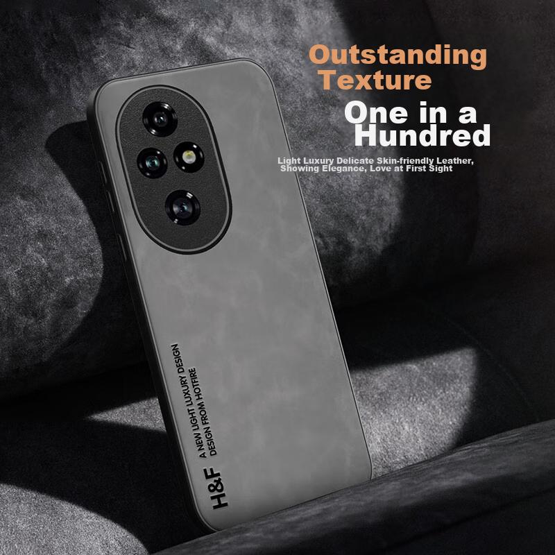 Phone Case for Honor 200 Pro, Honor 200 Pro Protective Cover, Upgraded Skin-Like Matte Lens Full Protection Personalized Silicone Case - Smoke Gray