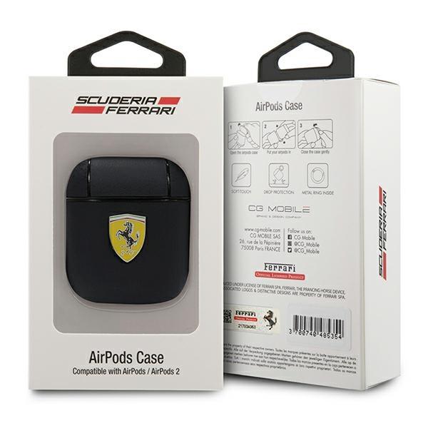 Ferrari Fesa2Lebk Airpods 1/2 Deksel svart/Black On Track Lær