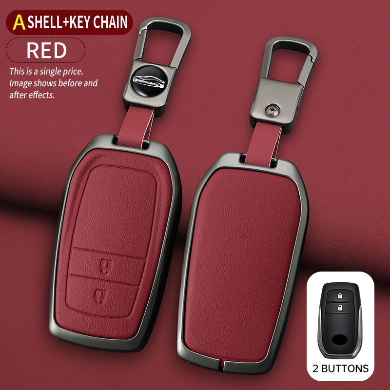 2 3 4 5 6 Buttons Car Key Case Cover For Toyota Gr Sport C-Hr Gazoo Rav4 Racing Mirai Avensis Zinc Alloy Keychain Accessories