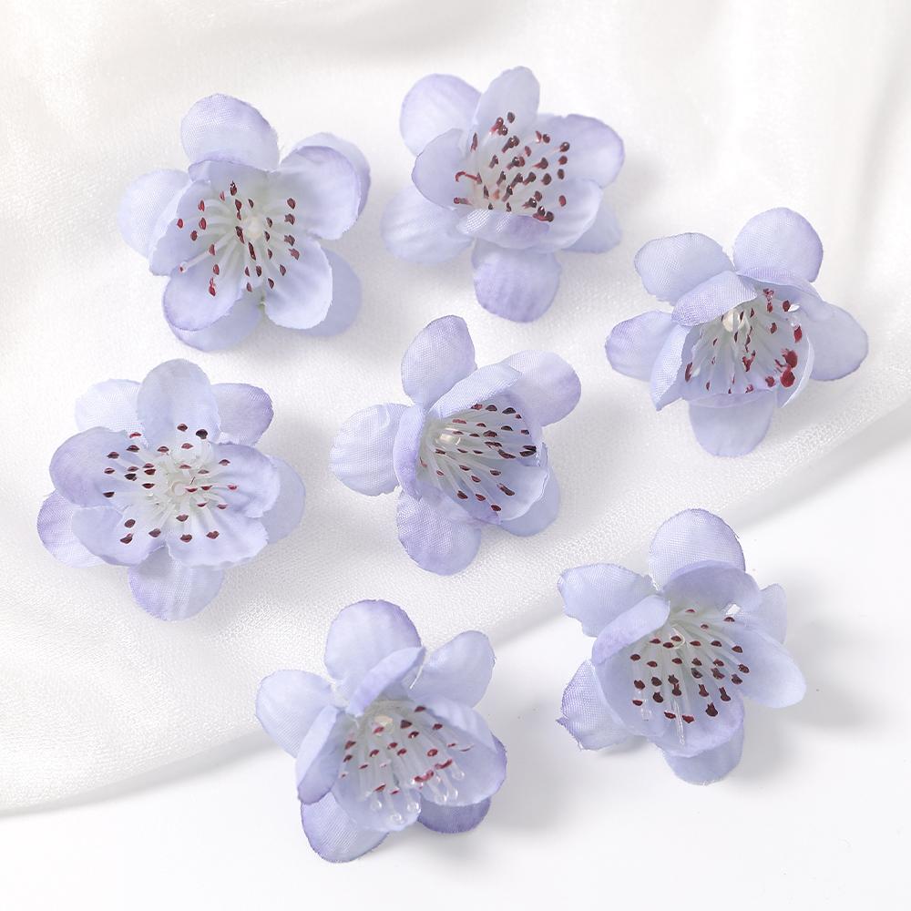 20/30Pcs Peach Blossom Artificial Flower Head For Wall Plant Home Room Decoration DIY Garland Valentine's Day Gift Wedding Decor