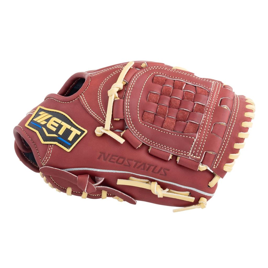 ZETT Neo Status Youth Softball Sosuke Genda for Second and Bordeaux Brown x Pastel Size L heights BJG702620N Glove, Style, Shortstop, Right-Handed