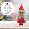 Elf Accessories Baby, Tiny Christmas Elf Girl and Boy Baby Doll for Xmas Gift (Xmas Red)