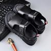 Cow Leather Men's Sandals 2025 Summer New Designer Soft Sole Casual Beach Shoes Male Black Platform Sandals Man
