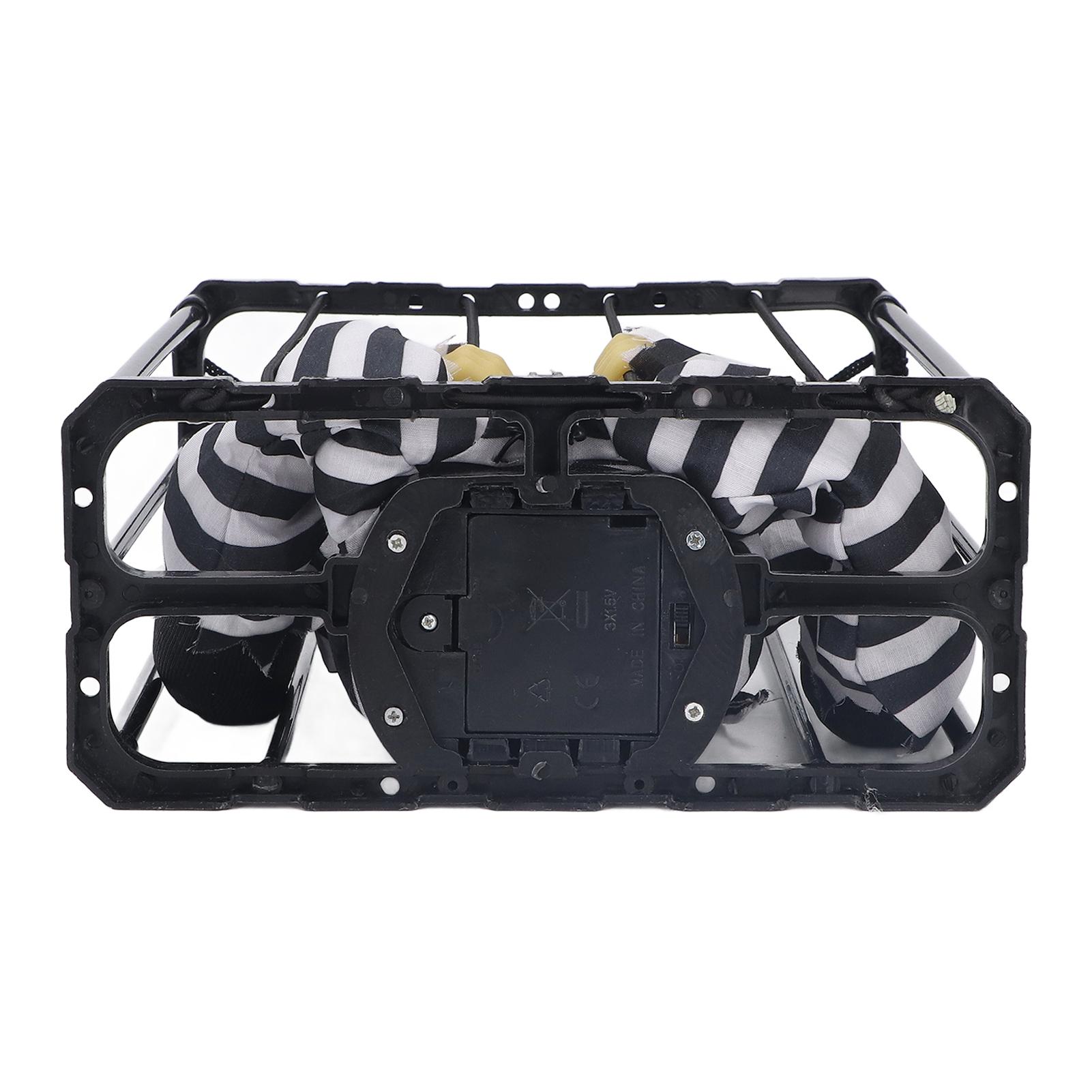 Halloween Enge Schedel Kooi Gevangene Gloeiende Ogen ly Schreeuwt Interessant Batterij-aangedreven Halloween Decoratie Prop