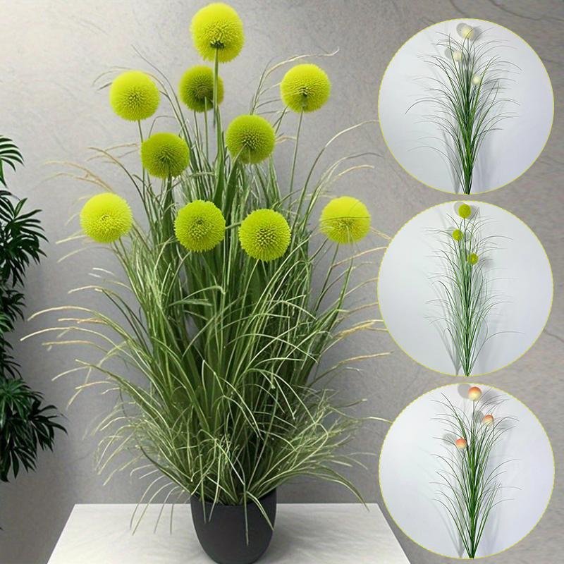 1PC/2PC Decorative Grasses Balcony Plastic Realistic Faux Floral for Home Indoor Multiple Options Available