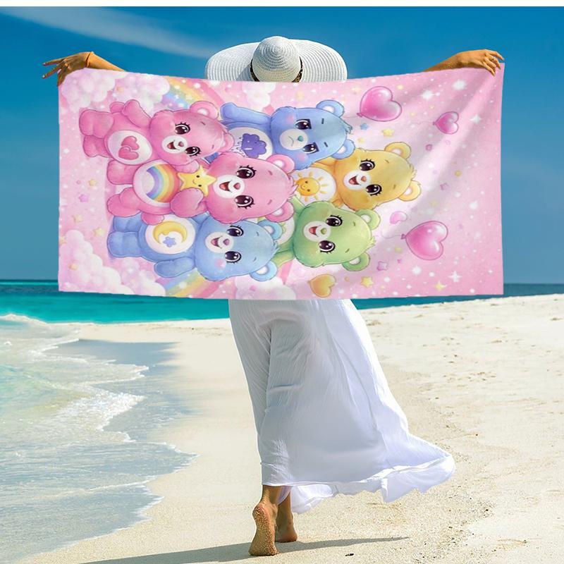 Ultra-Soft Beach Towel with Bear Theme,Ideal for Pool - Camping, Diving - Perfect Travel Essential, Vibrant Beach Towel.