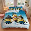 3Pcs Winter Minions Fun Bedding Sets For All Sizes New 3D Printed Bed Cover Comforter Duvet Cover Pillowcase Bedroom Decoration
