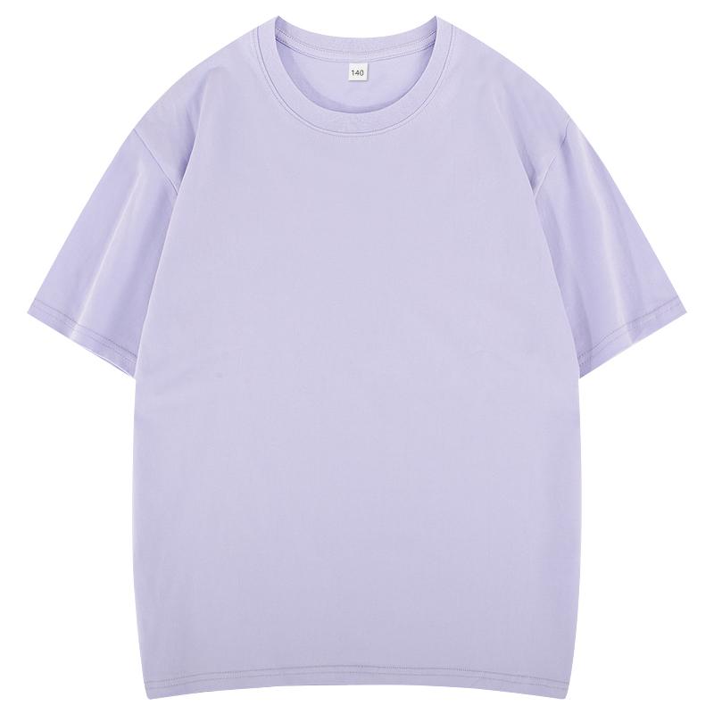 2026 Hot Sale Kids 100% Cotton Solid Color Round Neck T-Shirt - Soft & Comfy Basic Tee KXINKIDT