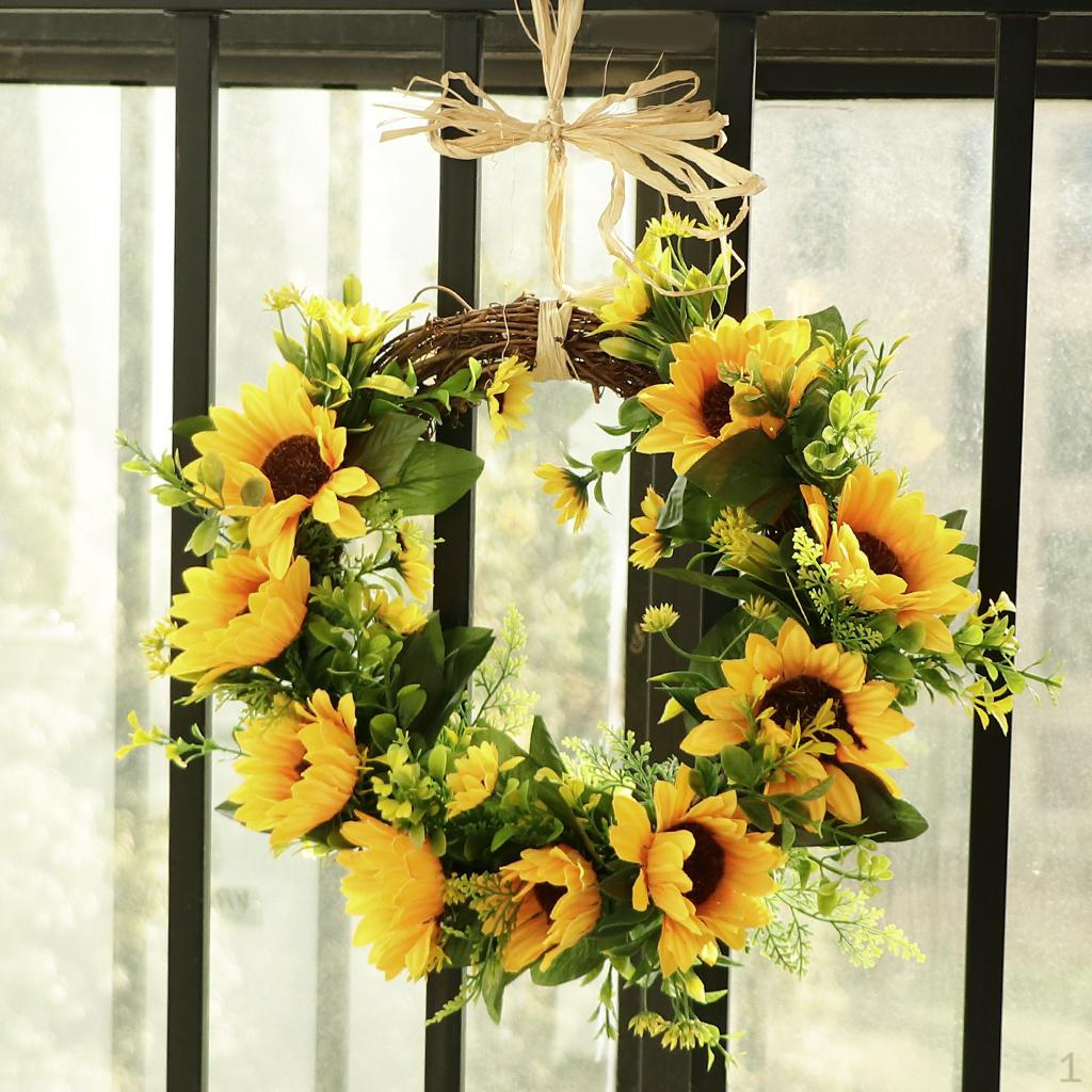 Christmas Artificial Rattan Silk Wreath Home Front Door Decoration
