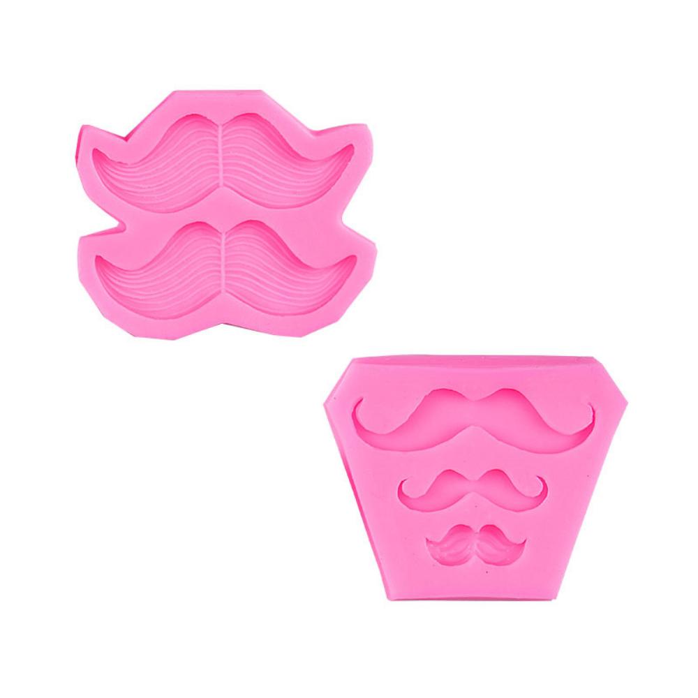 Size Beard Silicone Mold Eight-figure Beard Chocolate Fondant Wedding Banquet Gentleman Modeling Baking Decoration Mold