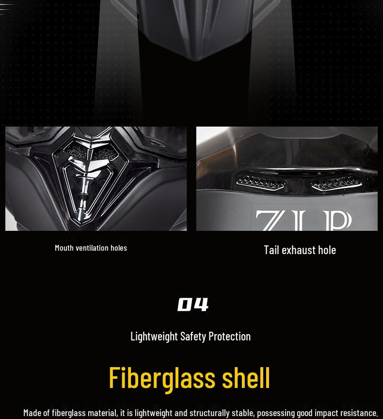 A-Class Unisex Motorcycle Helmet: Double Visor Full Face for Touring & Off-Road Use
