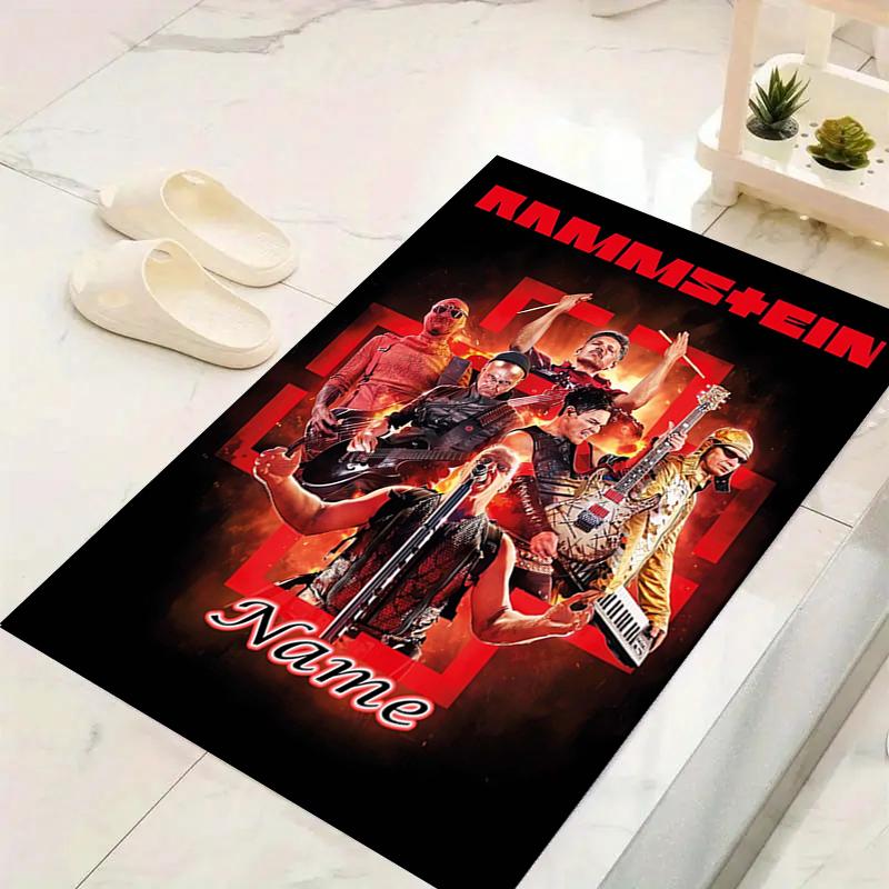 Custom 1Pc Rammstein Metal Music Band Rug Office Carpet Indoor Outdoor Entrance Doormat Nonslip Soft And Comfortable Living Room D2915231