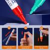 Fade-Resistant Paint Pen for Outdoor Touch-Ups Waterproof Quick-Drying Repair Pen UV-Protected Oil-Based Marker for Metal Wood Plastic