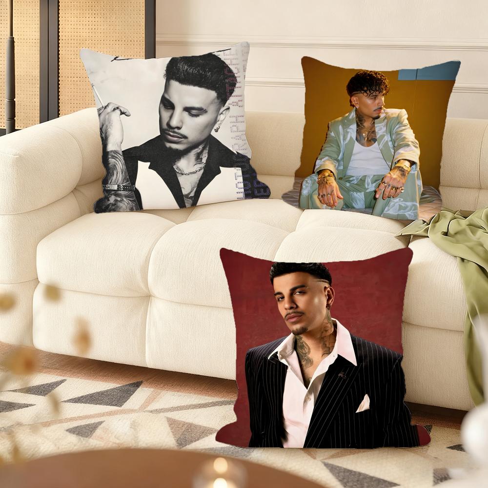 R-Rauw Alejandro Cushion Cover Soft Short Plush Pillow Cover Smooth Cozy Texture Aesthetic Cushion Case Home Decor