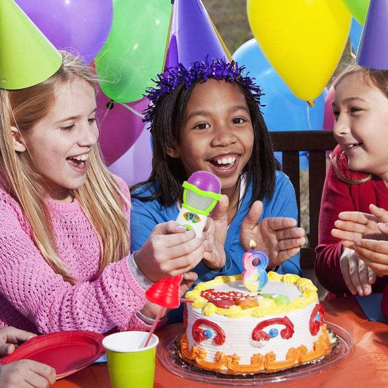 hot! Portable Kids Singing Karaoke Microphone,Voice Changing And Recording with Colorful Light Musical