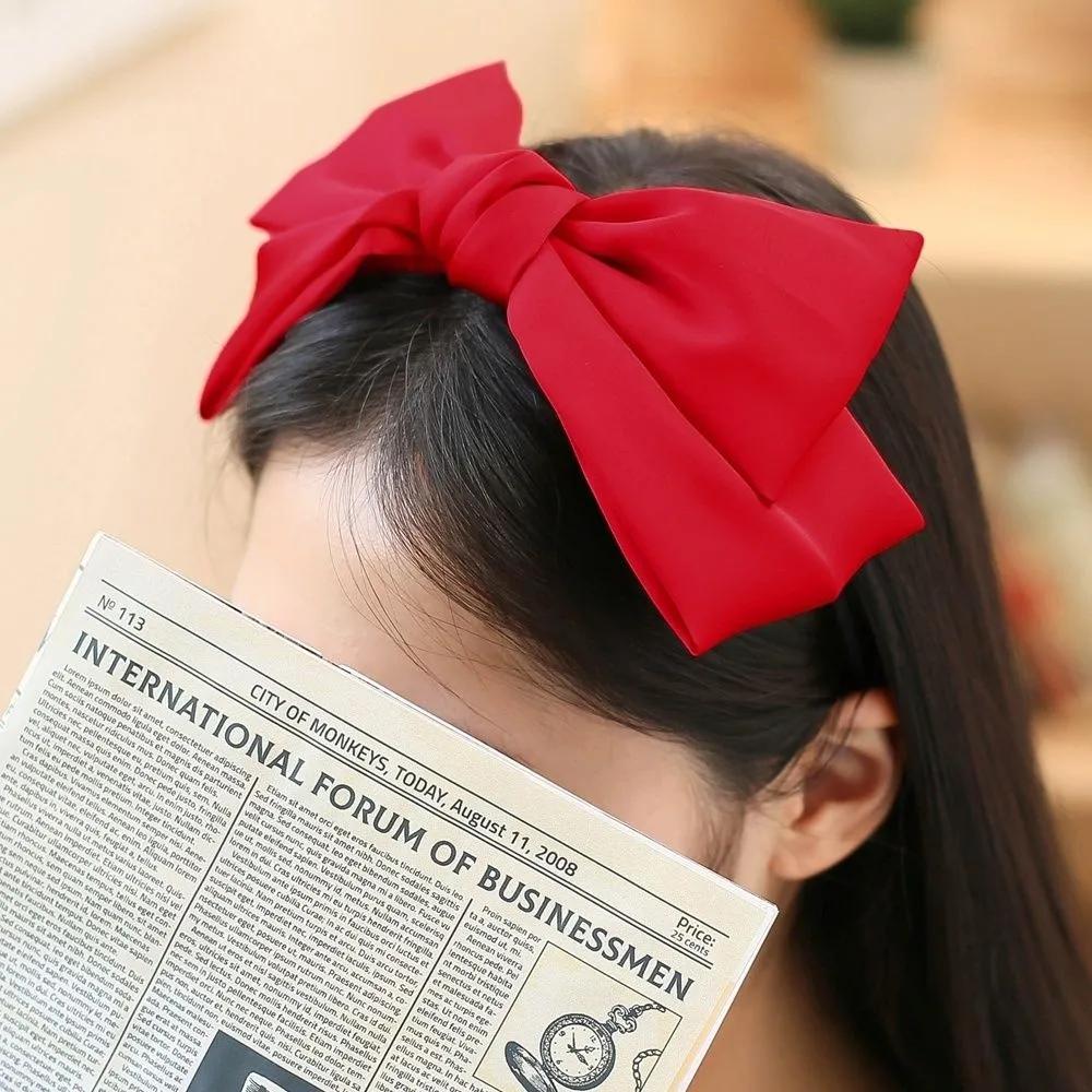 Living Plus Point Innocent Basic King Ribbon Hairband Red