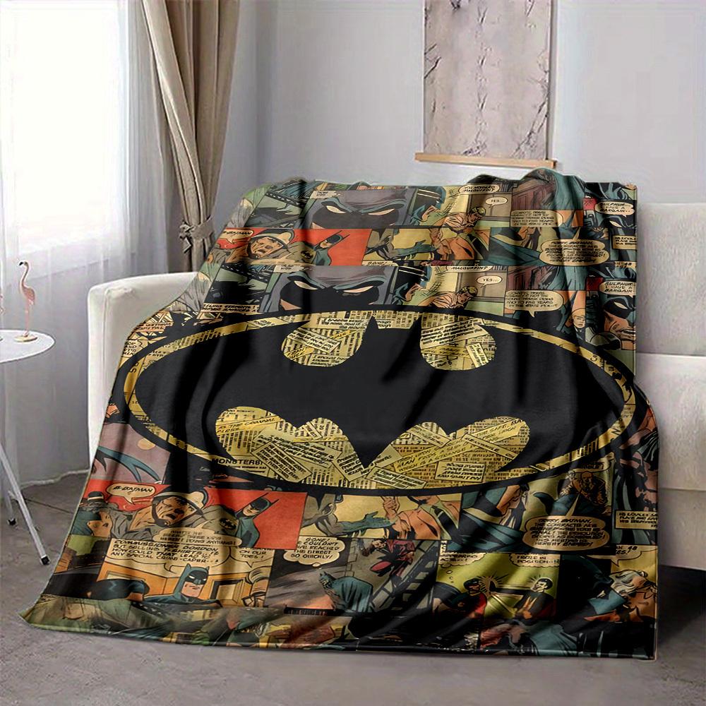 

1pc Batman Flannel Throw Blanket Lightweight Soft Warm All Season Blanket for Sofa, Bed, Travel, Camping L1024186 80x120cm