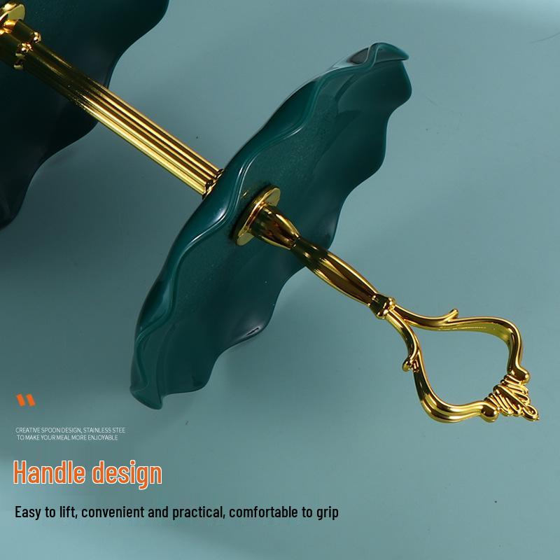 Suport de desert cu trei etaje în stil european: Placă de Fructe și Suport pentru Prăjituri din Plastic pentru Petreceri și Nunți