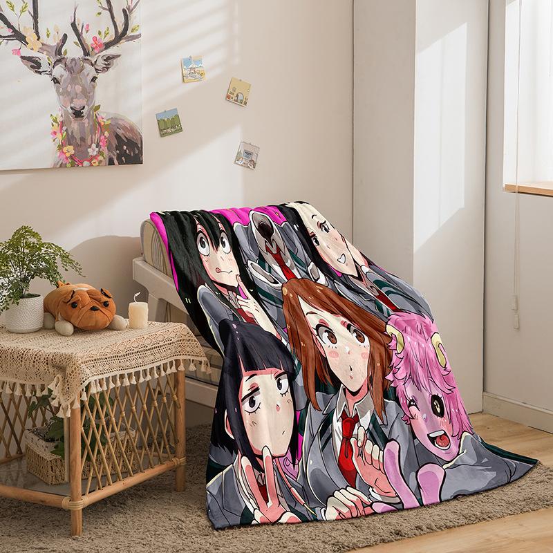Cartoon Hero Academy Series Double Sided Flannel 3D Digital Printing Blanket Blanket