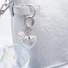 Heart Keychain Unique Bag Accessory Key Pendant Heart Keyring Stylish Key Decors Metal Texture Suitale for Daily Party