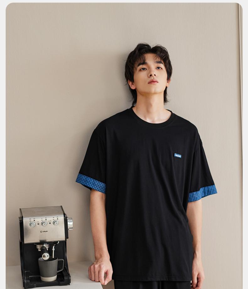 Xuanliang 2026 New Men's Summer Sleepwear Thin Modal Cotton Short Sleeved Shorts Casual Cool Home Clothing Set