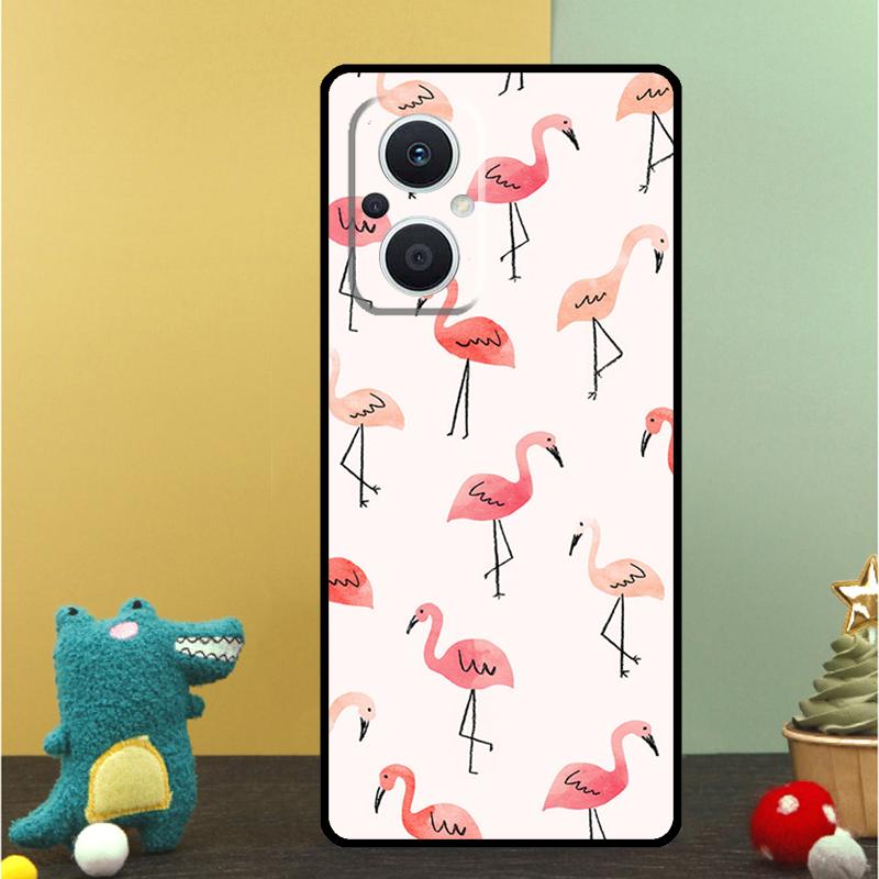 Flamingo Bird Case For OPPO Reno 15F 14F 11 12 13 F 14 10 15 Pro 7 8 Lite OPPO Find X5 X6 X8 X9 Pro Cover