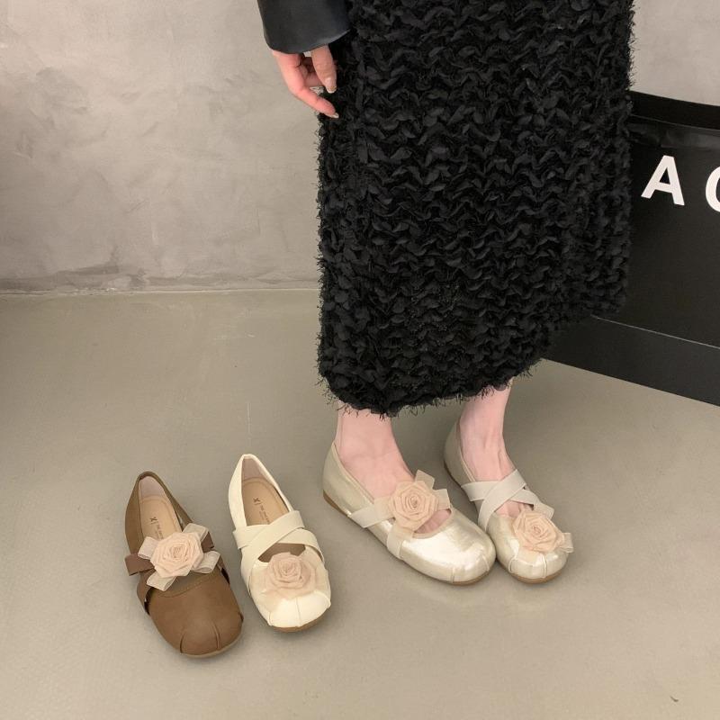 New Flat Shallow Opening Single Shoes  Ballet Bean Shoes