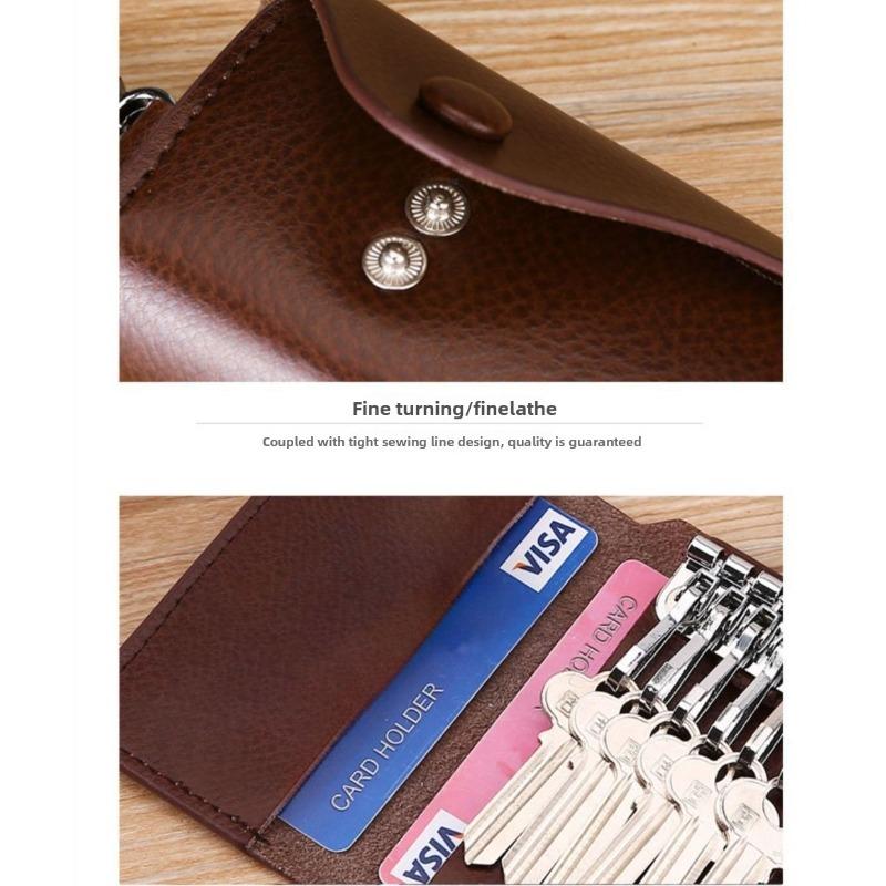 Key bag Men's large-capacity multi-function car keychain Portable waist hanging high-end household key bag