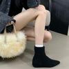Flat-bottomed French square head short boots women's boots winter 2025 new velvet thin boots