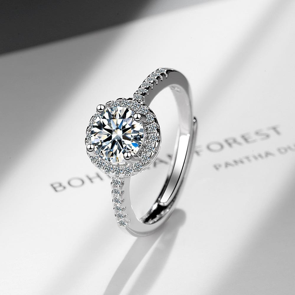 Sparkling Zirconium Diamond Ring Live Niche Design Fashion Temperament Ring Women s Ring 2026 Resizable