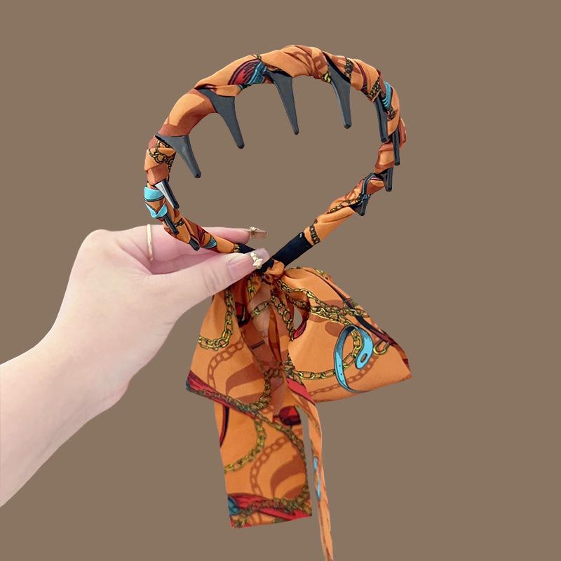 

High Skull Braided Ribbon Hair Tie Headband for Daily Wear