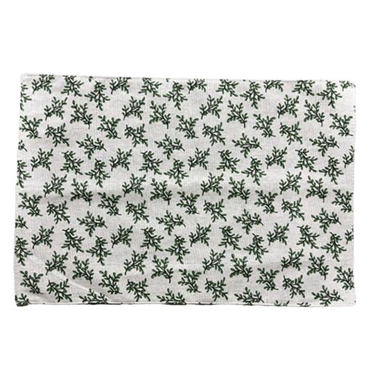 

Retro Floral Placemat Cotton Linen Round Rectangular Placemat Heat Insulation 30x45cm зелёный