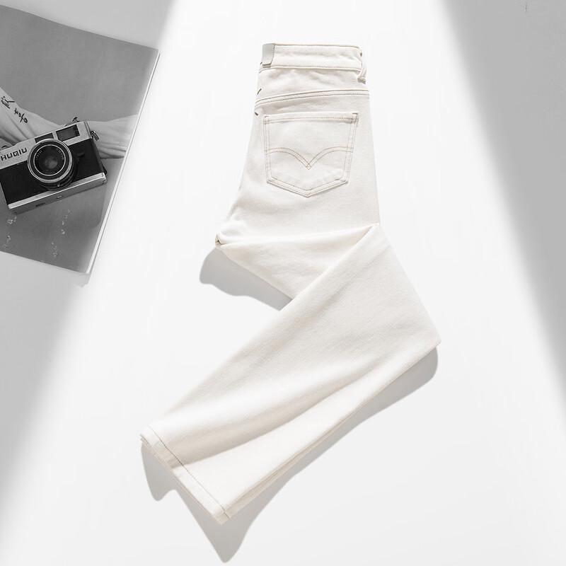 

Женские укороченные джинсы RAIN.CUN с высокой посадкой и облегающего кроя 30