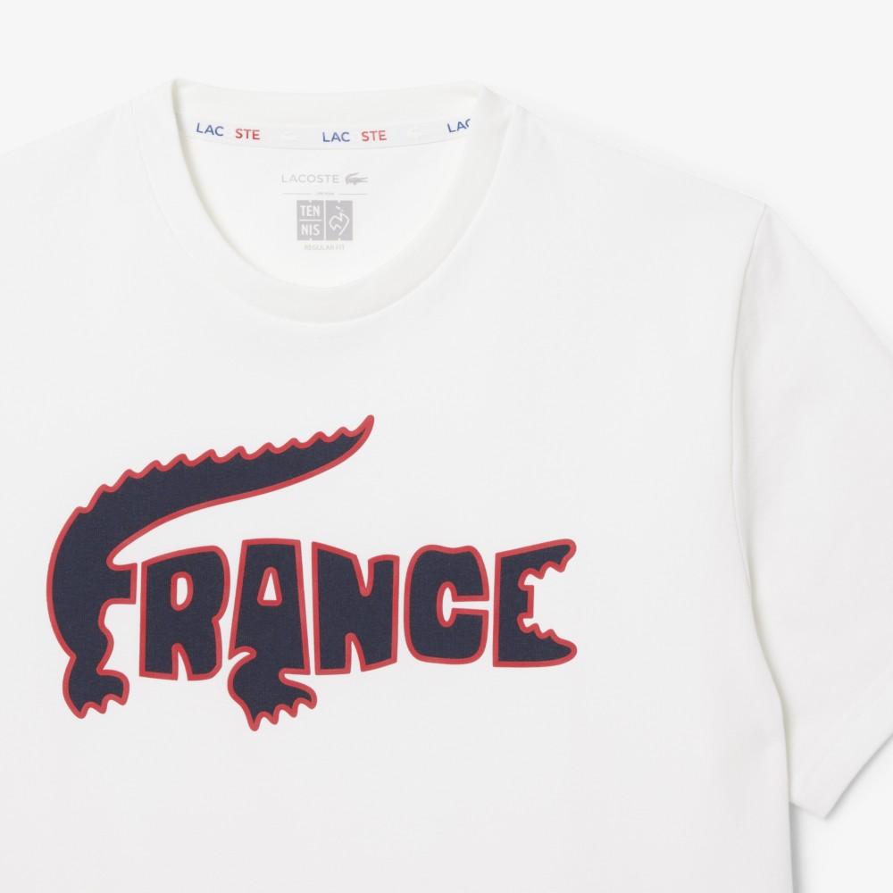Lacoste Men's Tennis Tricolor Big Crocodile Short-Sleeve T-shirt TH0471-56G001