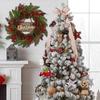 Christmas Wreath Outdoor Artificial 19.6 Inch Party Supplies With Berries Christmas Red Berry Wreath For Daily Holiday Birthday