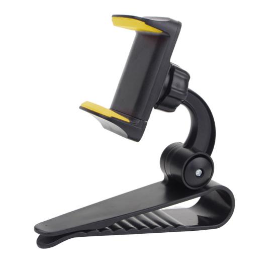 

Универсальный регулируемый на 170 градусов зажим для солнцезащитного козырька, навигационный автомобильный держатель для телефона, крепление жёлтый