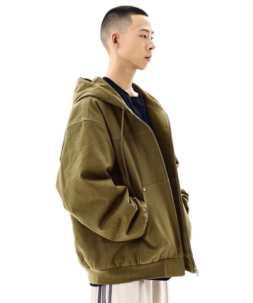 Filluminate Heavy Work Hooded Jacket - Khaki