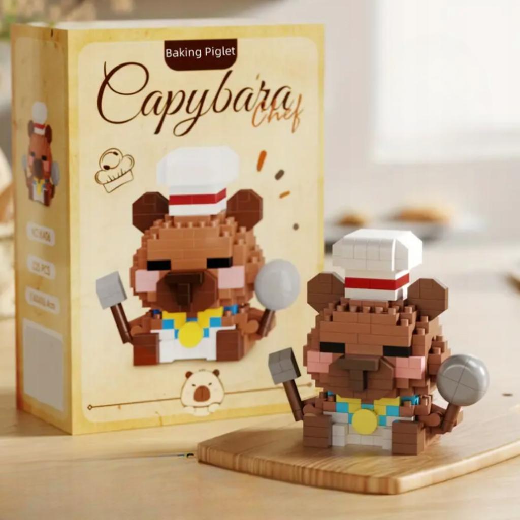 Capybara Cook Building Blocks Set Capybara Building Blocks 225 Pcs