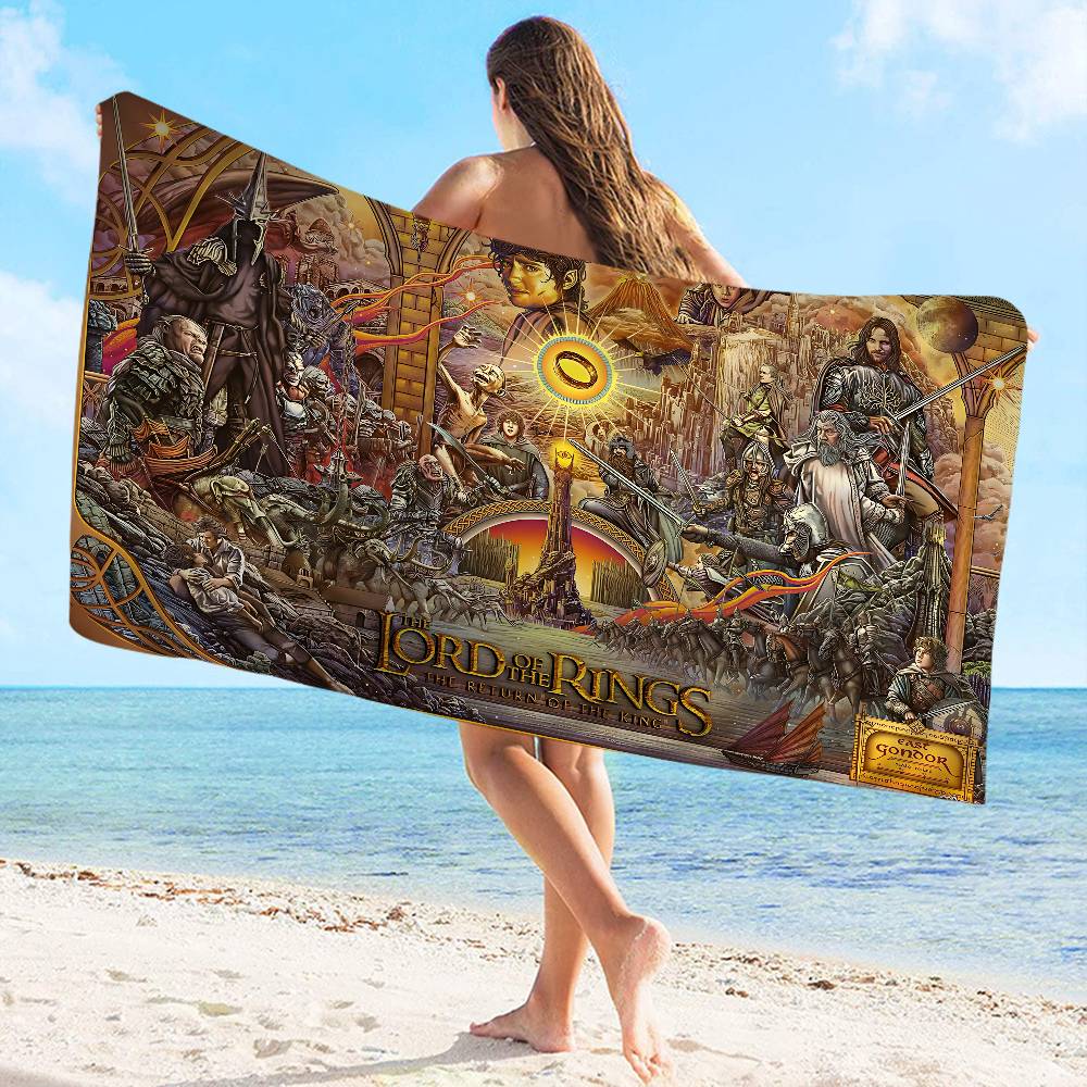 T-The L-Lords Of The R-Rings Microfiber Blanket Quick Drying Beach Towels Oversized Printing Super Absorbent Pool Towel Blanket