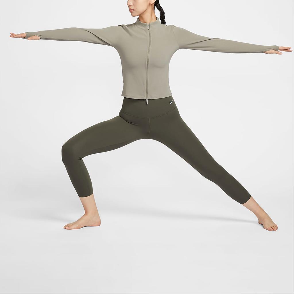 Nike Zenvy Air Series Dri-FIT Schnelltrocknend Durchgehender Reißverschluss Langarm Kapuzenpullover Damen Hoodies Hellarmeegrün FV7424320