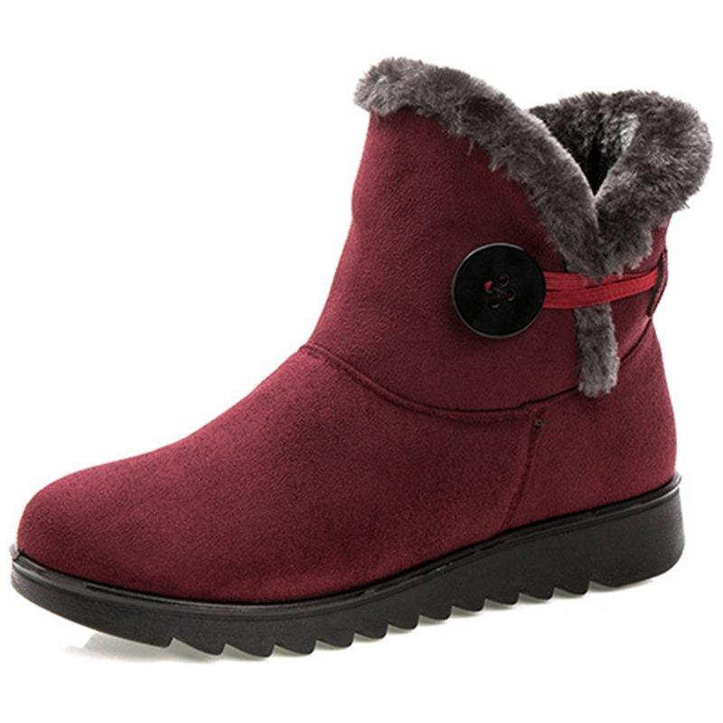 

Women s Winter Warm Snow Boots Faux Fur Lining Waterproof Ankle Boots Anti-slip Outdoor Shoes Women s Walking Hiking Sports Boots 35 червоний