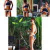 Elegant Summer Women Casual Swimsuit Push Up Beachwear Bikini With High Padded Waist