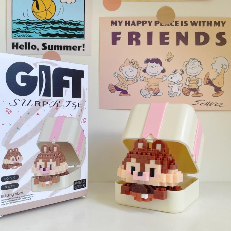 LEGO Compatible Red Panda & Rabbit Plush Ornament Building Set - Cute Pet Gift & Educational Toy for Kids