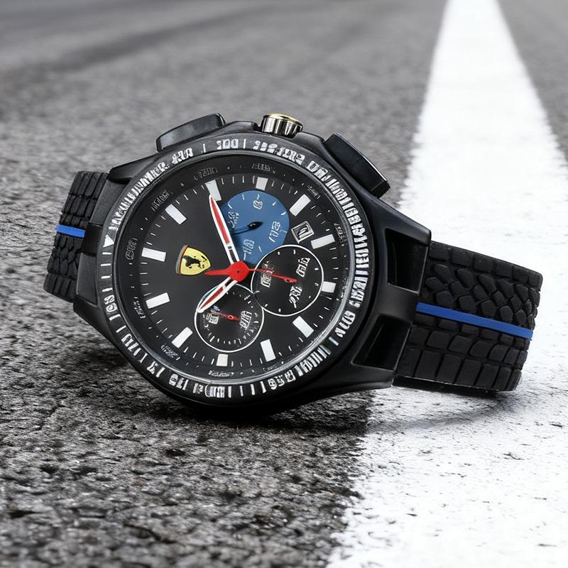 Fashion Men Women Watche Quartz Wristwatches Silicone Sports Clock Gifts For Ferrari 458 488 599 612 FF F12 Decoration Accessory