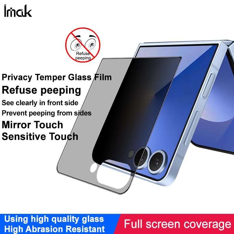 For Samsung Galaxy Z Flip7 5G Glass IMAK Privacy Temper Glass Full Screen Coverage Film