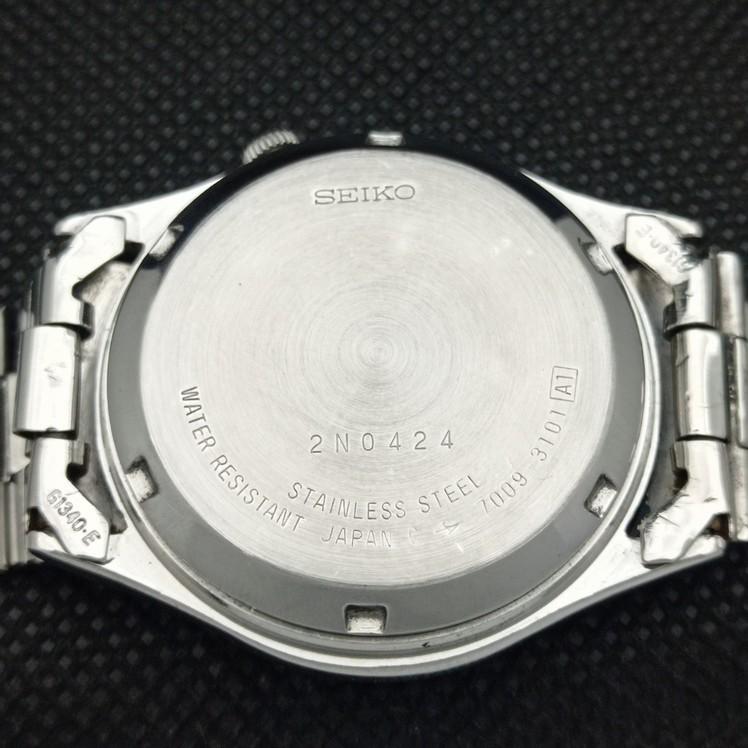 USED VINTAGE SEIKO AUTOMATIC 7009A JAPAN MENS D/D SILVER WATCH 621e-a415945-2 SKU621e-a415945