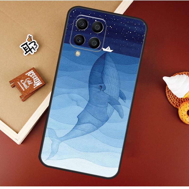 Cartoon Whale Case For Samsung Galaxy M16 M36 M56 M06 M52 M32 M12 M54 M34 M14 M35 M55 M15 M11 M31 M13 M53