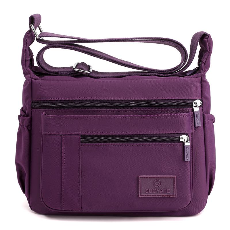 Sac bandoulière en nylon grande capacité pour femmes d'âge mûr: Porte-monnaie multi-compartiments, léger, décontracté, pour affaires et shopping